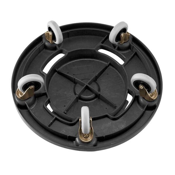 500lbs Capacity Trash Can Dolly, Fits 20,32,44,55 Gal. Containers, Round Trash Can Roller Base with 4 Lockable Wheels