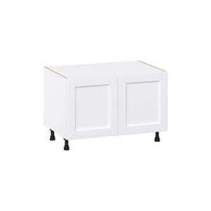 Mancos Bright White Shaker Assembled Apron Front Sink Base Kitchen Cabinet (36 in. W x 24.5 in. H x 24 in. D)