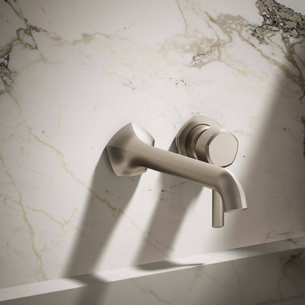 Occasion 8.63" Vibrant Brushed Nickel Wall-Mount Bathroom Faucet Spout