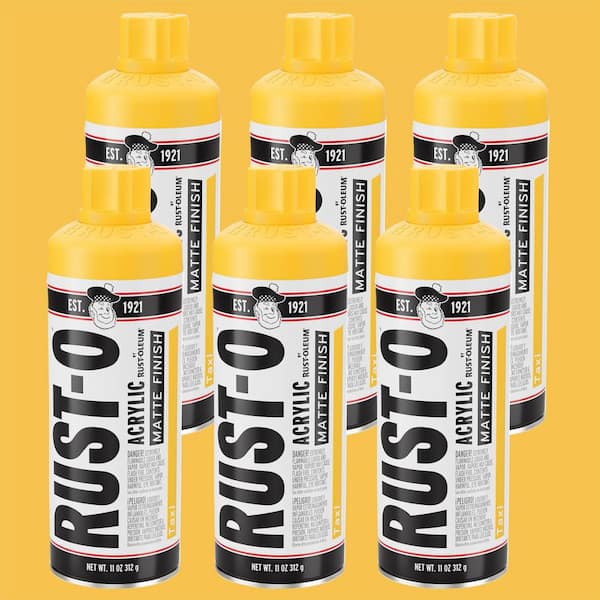 Unbranded 11 oz. Rust-O Matte Taxi Spray Paint (Case of 6)