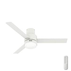 Gilmour 52 in. Indoor/Outdoor Matte White Ceiling Fan with Light Kit and Remote Included