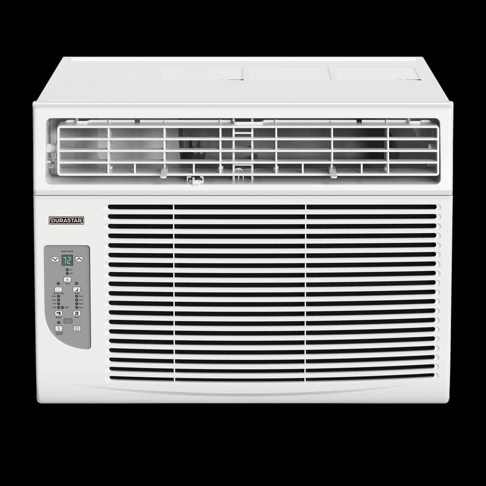 Durastar 8,000 BTU White Window Air Conditioner with Heater and Remote