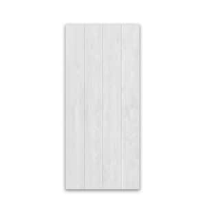 42 in. x 80 in. Hollow Core White-Stained Solid Wood Interior Door Slab