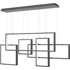 Canvas Integrated LED Western Bronze Linear Chandelier