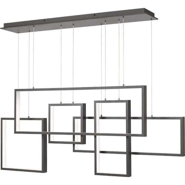 Quoizel Canvas Integrated LED Western Bronze Linear Chandelier