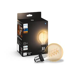 60-Watt Equivalent G25 Smart LED Vintage Edison Soft White (2700K) with Bluetooth (1-Pack)
