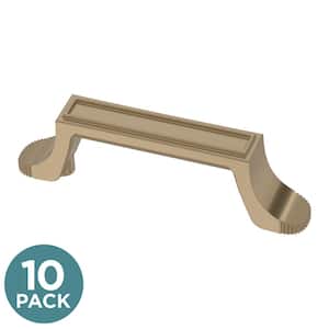 Structured Column 3 in. (76 mm) Champagne Bronze Drawer Pull (10-Pack)