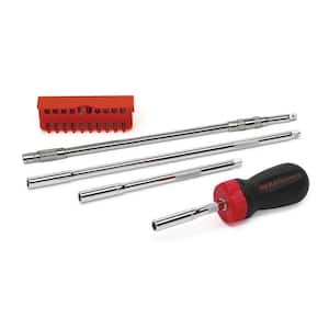 GearDriver Phillips/Slotted/Torx Stubby Ratcheting Screwdriver Set (15-Piece)
