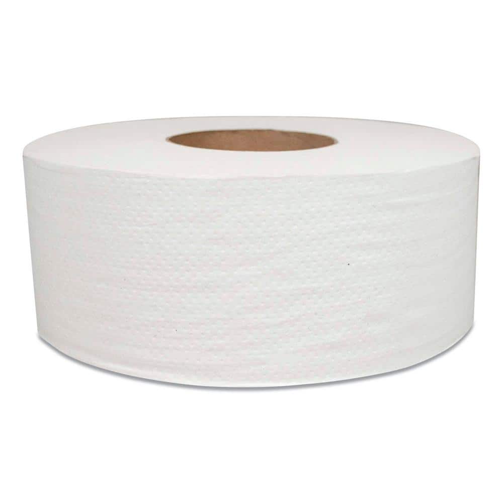 700 ft. 2-Ply White Septic Safe Jumbo Toilet Paper (12-Rolls/Carton ...