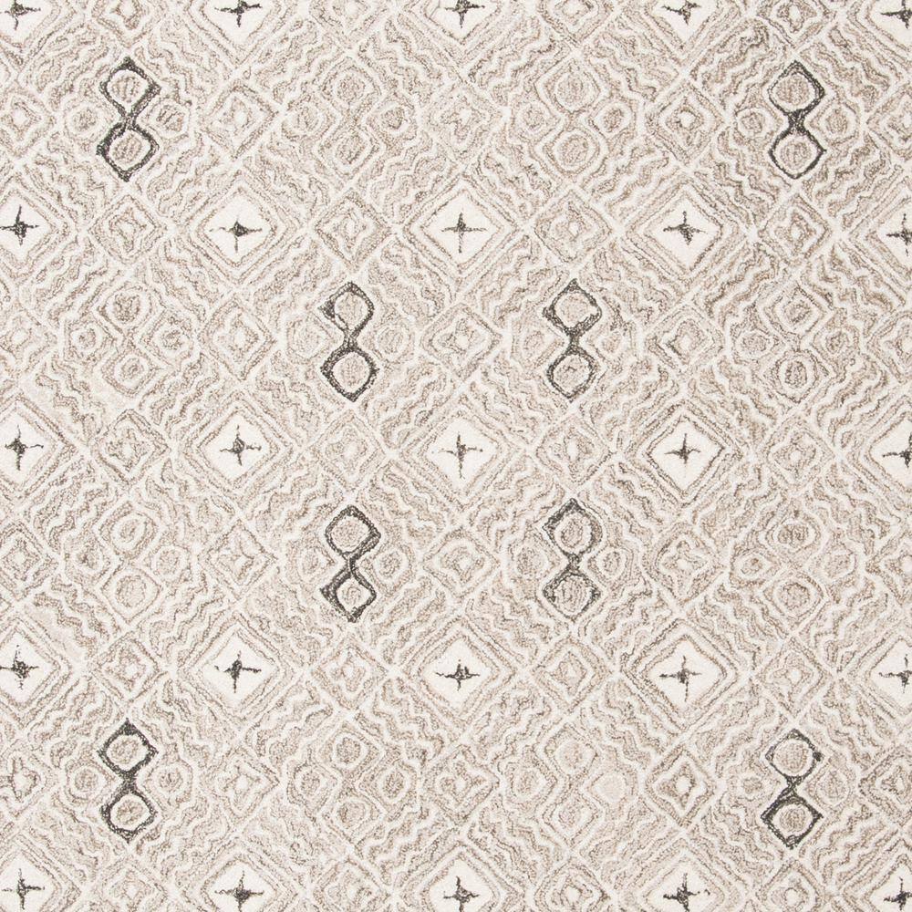Grey and Ivory Hand-Tufted Wool 8' x 10' Area Rug