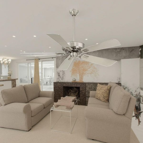 Contractor Plus 52 in. Indoor Brushed Nickel Ceiling Fan