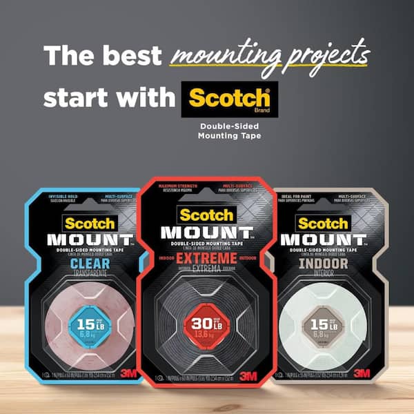 Scotch - 1 in. x 48 in. Extreme Double-Sided Mounting Tape