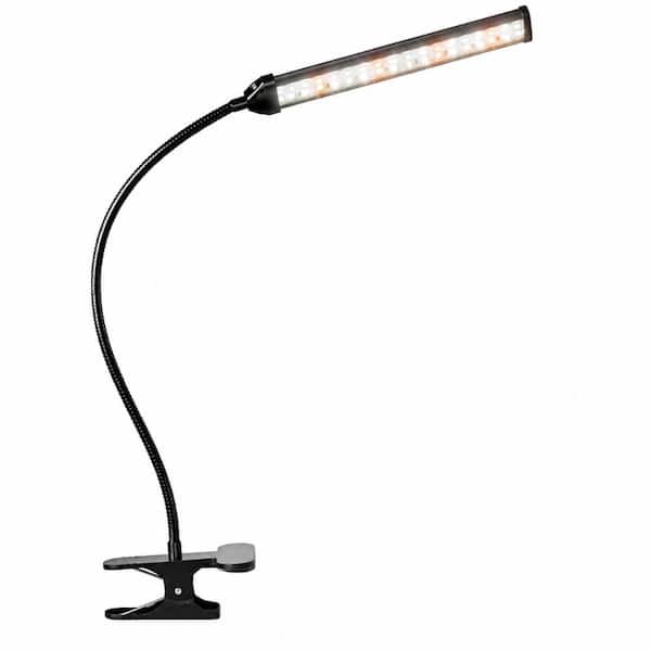 Full Spectrum 5000K LED Grow Light with Flexible Gooseneck and Clamp, Dimmable Plant Lamp with Auto Timer