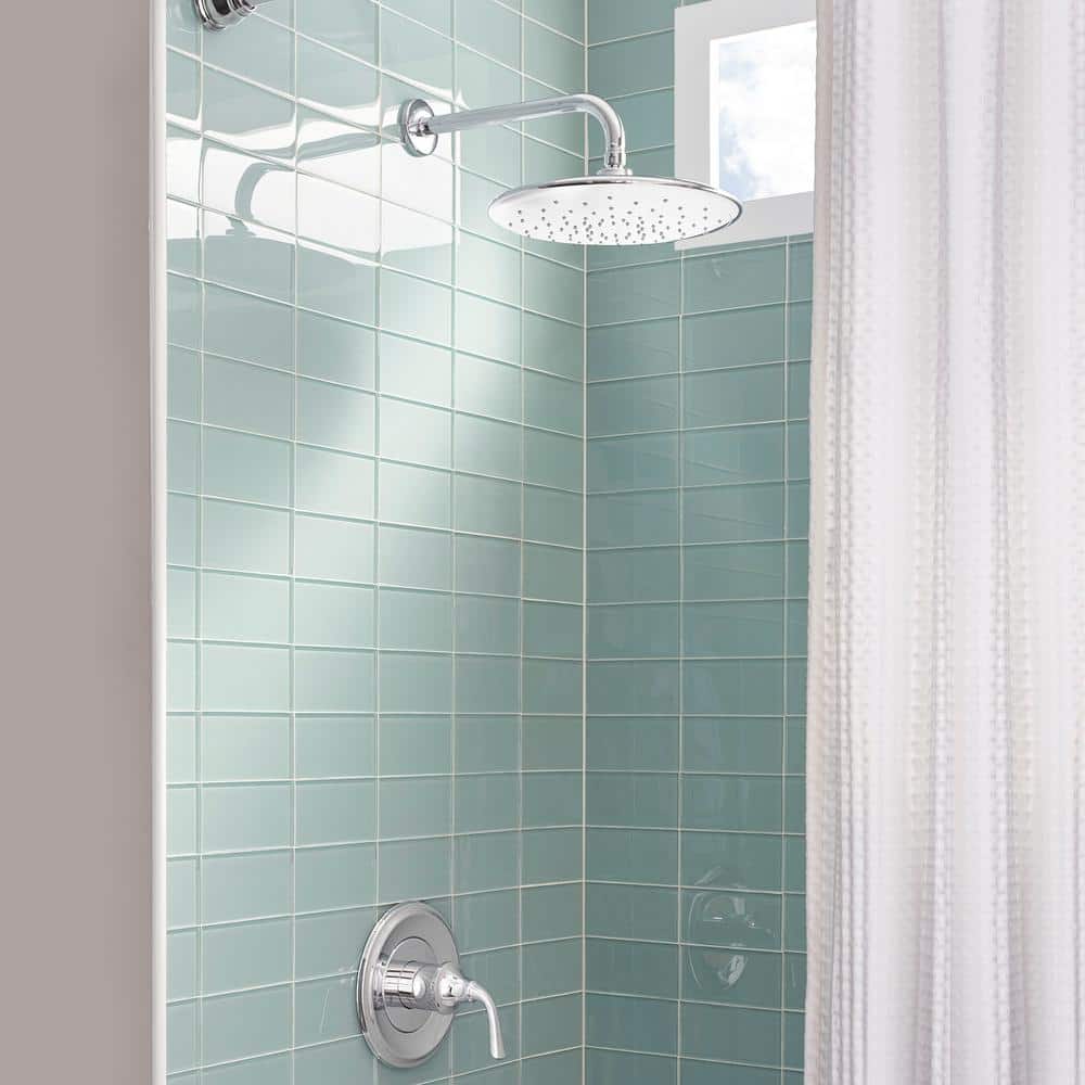 Polished Chrome 11-inch Adjustable Rain Shower Head