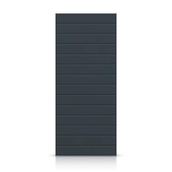 CALHOME 42 in. x 80 in. Hollow Core Charcoal Gray Painted Composite MDF Interior Door Slab