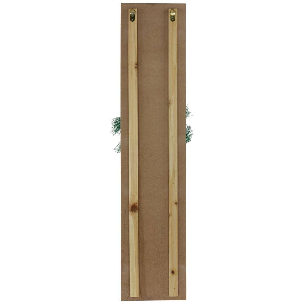 Joy to the World White-Washed Wooden Christmas Porch Sign with Wreath