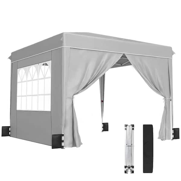 10 ft. x 10 ft. Pop-Up Canopy Tent with Sidewalls, UPF 50+ Instant Outdoor Shelter with Carry Bag