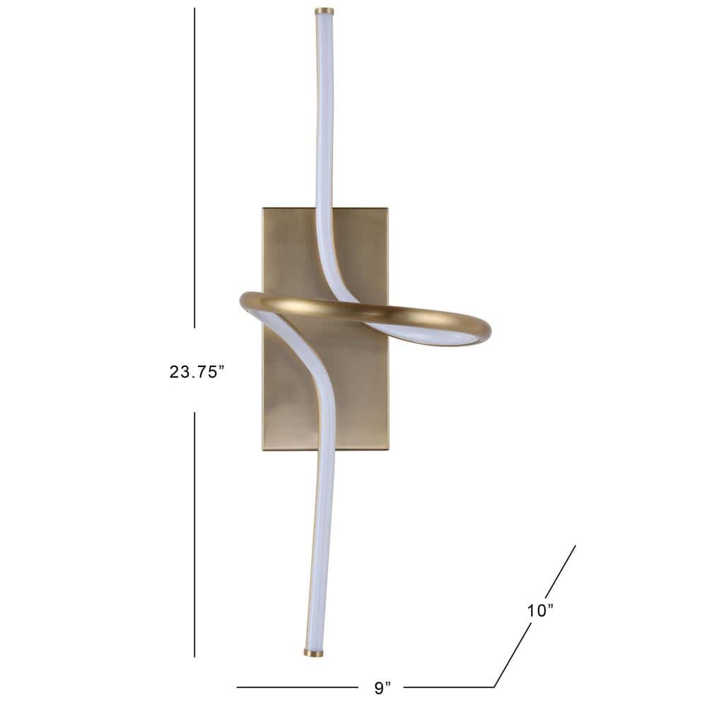 Sketch Minimalist Glam 23.5" Gold Integrated LED Vanity Sconce