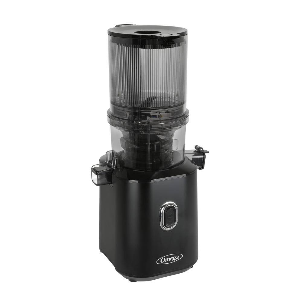 Omega Black Electric Masticating Juicer with Pulp Receptacle