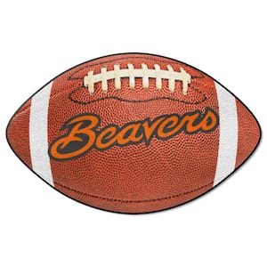 Oregon State Beavers Brown 1 ft. x 2 ft. Football Area Rug