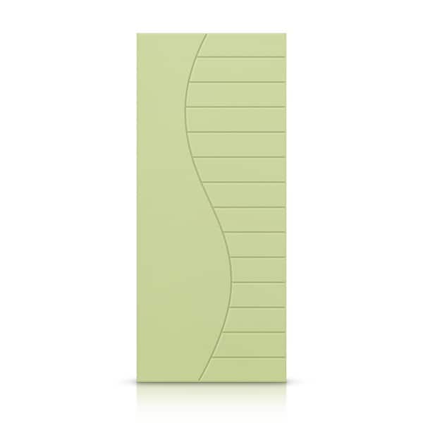 CALHOME 24 in. x 80 in. Hollow Core Sage Green Painted Composite MDF Interior Door Slab
