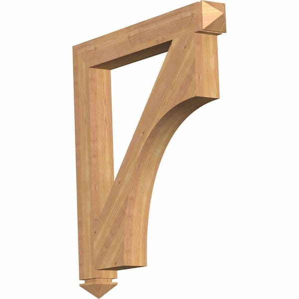 Ekena Millwork 3.5 in. x 34 in. x 30 in. Western Red Cedar Westlake Arts and Crafts Smooth Bracket