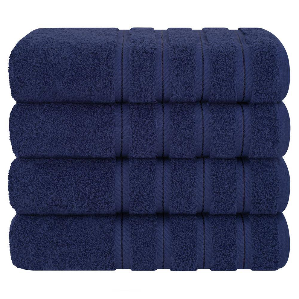 American Soft Linen Bath Towel Set, 4Piece 100 Turkish Cotton Bath Towels, 27 x 54 in. Super
