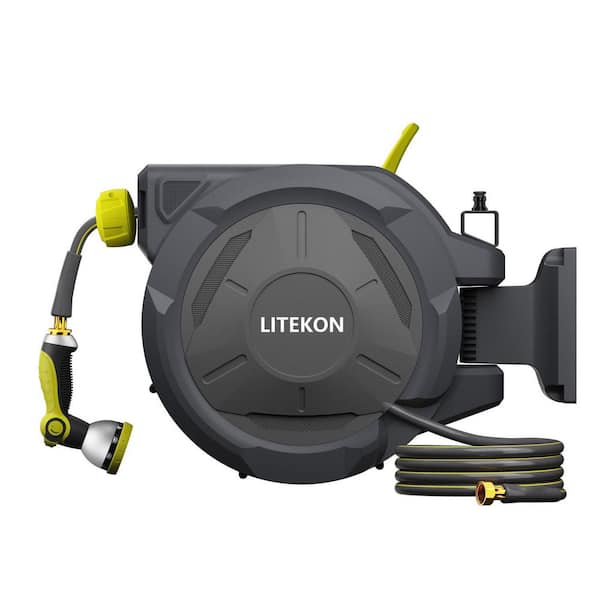 Hose Reel-5/8 in. 115 ft. Included Leader Hose Green