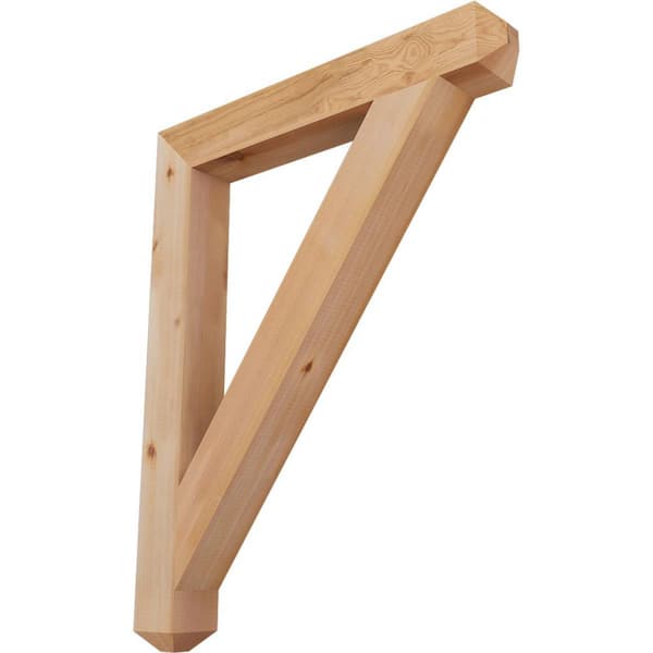 Ekena Millwork 3.5 in. x 38 in. x 30 in. Western Red Cedar Traditional Craftsman Smooth Bracket