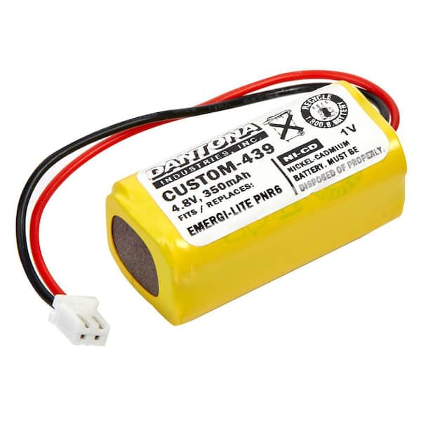 4.8-Volt NICAD 350 mAh Emergency Lighting Battery 48H465