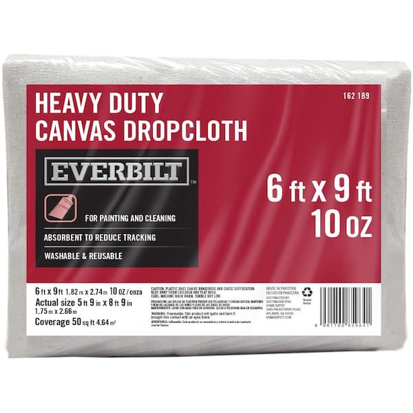 6 ft. x 9 ft. Grays Canvas Drop Cloth