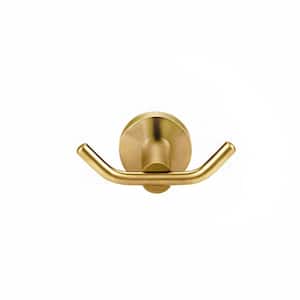 Knob-Hook Double Robe/Towel Hook in Gold