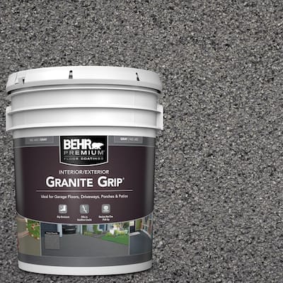 5 Gal. Gray Granite Grip Decorative Flat Interior/Exterior Concrete Floor Coating