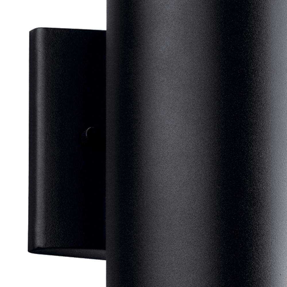 Modern Black Cylinder LED Wall Sconce, 12"