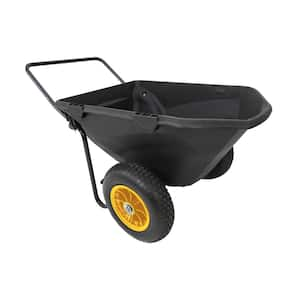 John Deere 450 lb. 7 cu. ft. Tow Behind Poly Utility Cart Dump Trailer with  Universal Hitch LP21935 - The Home Depot