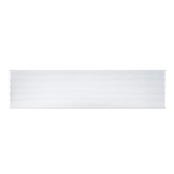 PRIVATE BRAND UNBRANDED Coconut Swirl White 4 in. x 16 in. Glossy ...