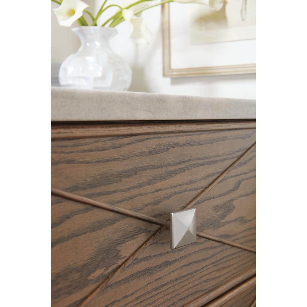 Polished Chrome Square Cabinet Knob with Mounting Hardware