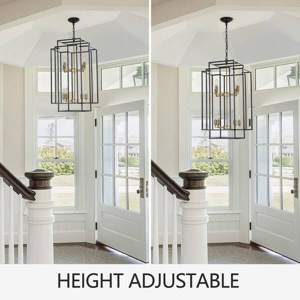 Sunpez 18 in. W 8-Lights Chandelier Light Fixtures for Entryway