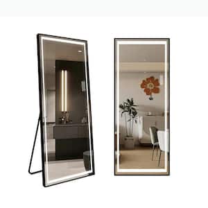 23.6 in. W x 65 in. H LED Mirror Full Length Mirror, Full Size Mirror Bedroom, Giant Full Body Floor Mirror