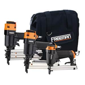 Freeman Pneumatic Framing and Finishing Nailer and Stapler Kit with Bag  (4-Piece) P4FRFNCB - The Home Depot