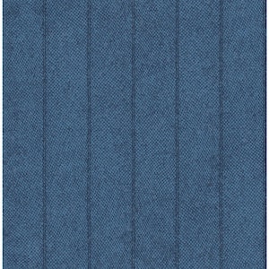 Jungle Stripe Blue Paper Non - Pasted Strippable Wallpaper Roll (Cover 56.05 sq. ft.)