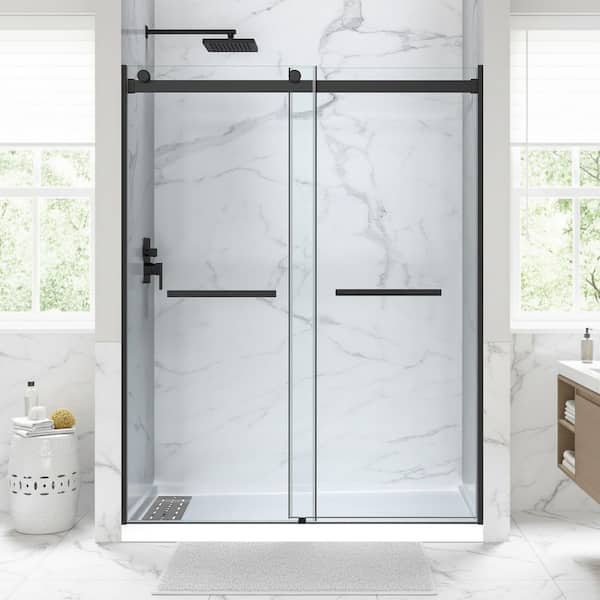 ANZZI Kahn 30 in. L x 60 in. W x 76 in. H Alcove Shower Kit with