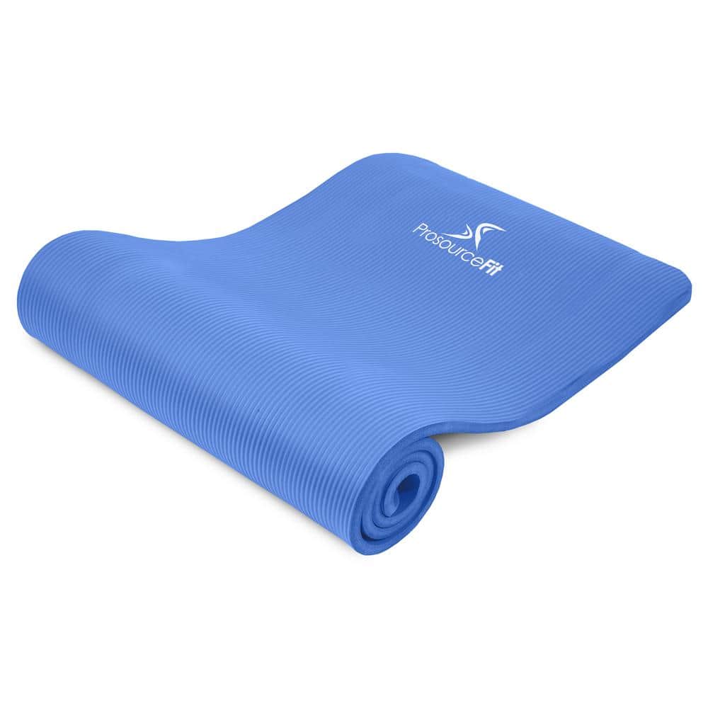 PROSOURCEFIT All Purpose Blue 71 in. L x 24 in. W x 0.5 in. T Thick Yoga  and Pilates Exercise Mat Non Slip (11.83 sq. ft.) ps-2002-mat-blue-ffp -  The