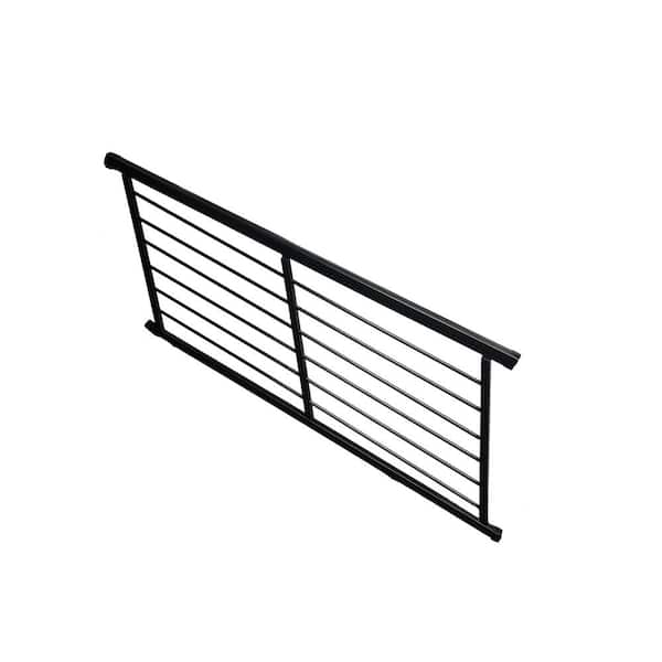 Weatherables Georgetown 36 in. H x 96 in. W Textured Black Aluminum Rod Stair Railing Kit