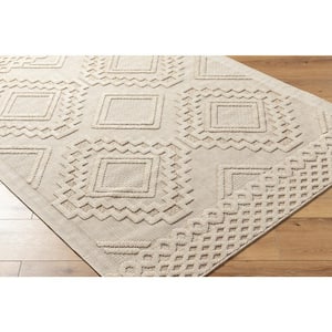 Rockport Beige Moroccan 5 ft. x 7 ft. Indoor/Outdoor Area Rug