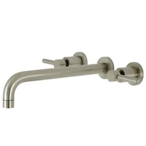 Concord 2-Handle Wall-Mount Roman Tub Faucet in Brushed Nickel (Valve Included)