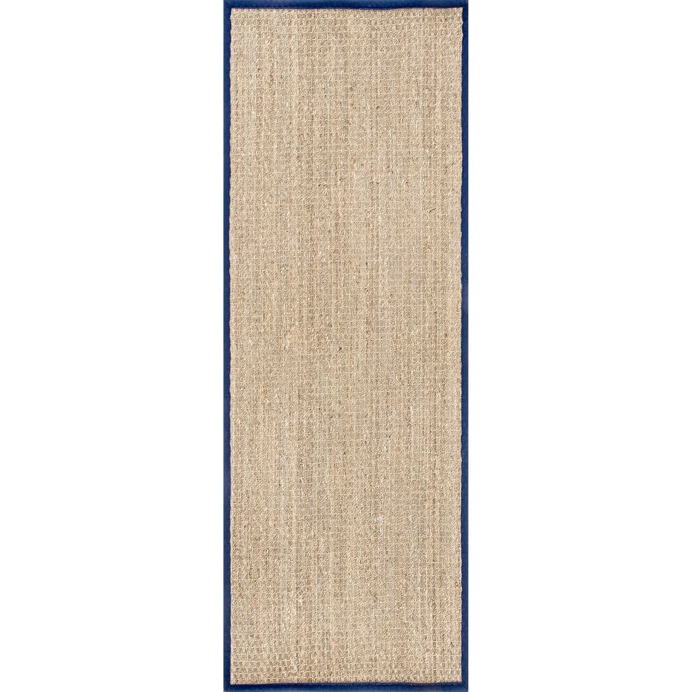 Elijah Seagrass with Border Navy 2 ft. 6 in. x 6 ft. Indoor Runner Rug price history on PriceWatchPro