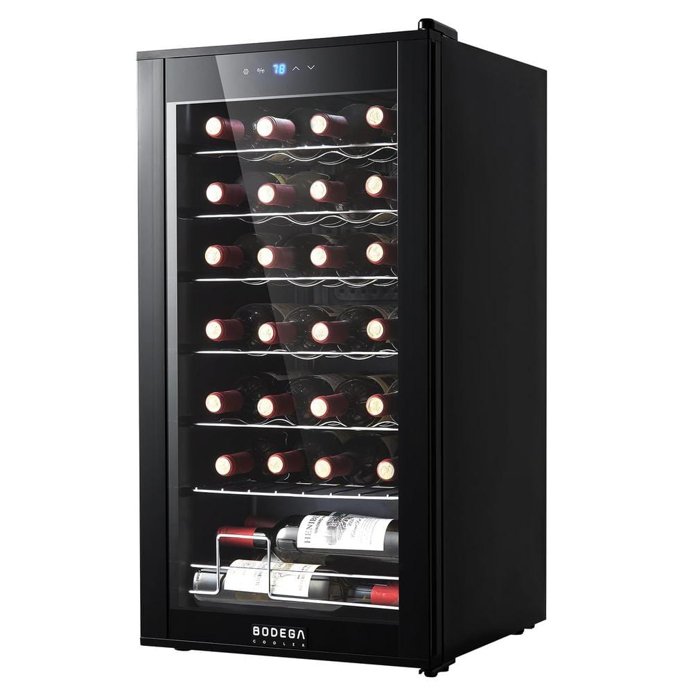 BODEGA 28 Bottle Wine Cooler with 41° F to 64.4° F Digital Temperature ...