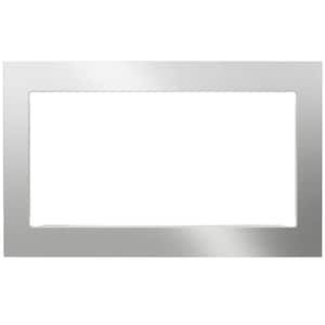 27 in. Built-in Trim Kit for Compatible 1.6 cu. ft. Countertop Microwave Ovens in Stainless Steel