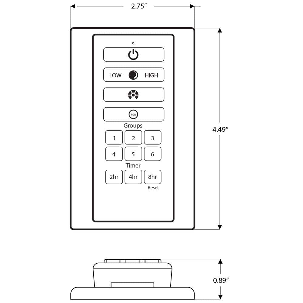 Feit White Wireless Handheld Remote Control